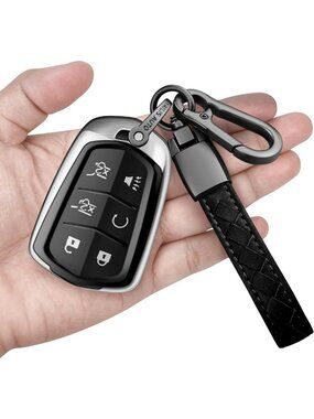 Soft Key Fob Cover with Keychain - Full Protection for 2015-2019 Cadillac Models